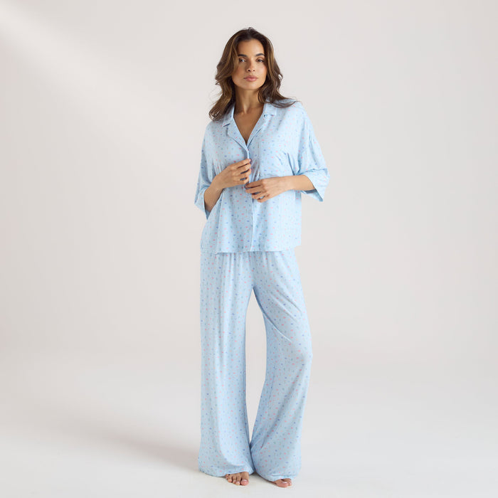 Modal Pajama Pants - Blue Floral