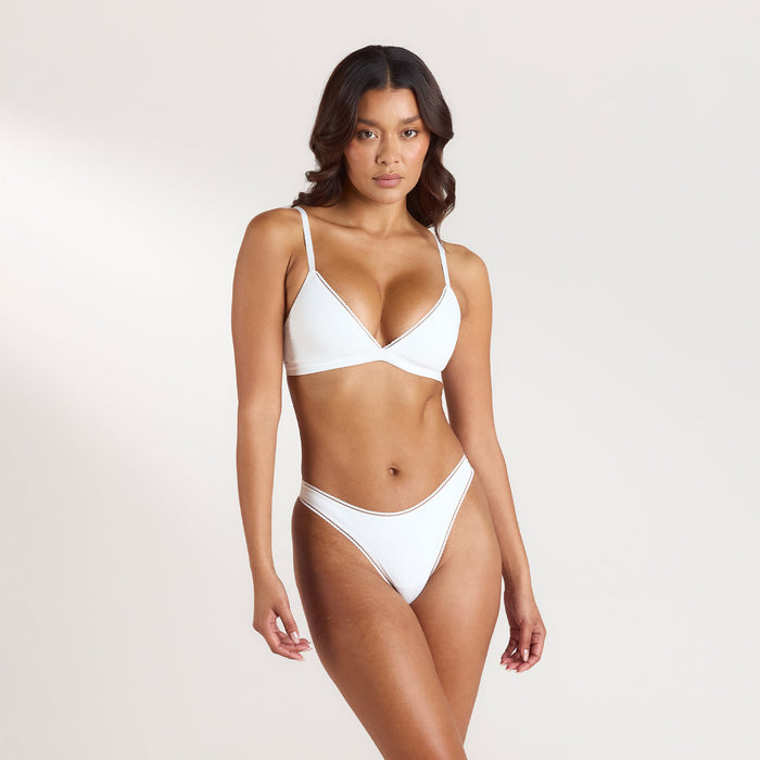 Comfort Triangle Bralette - White