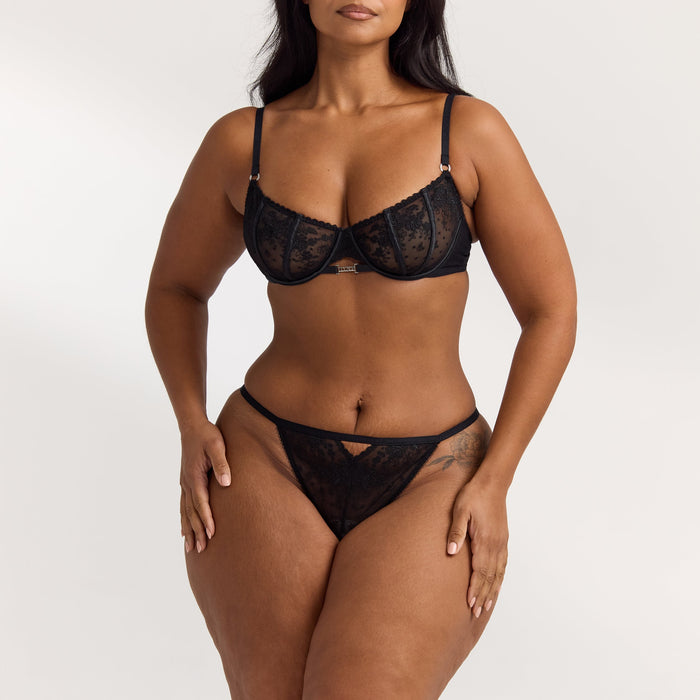 Flirt Balcony Bra - Black