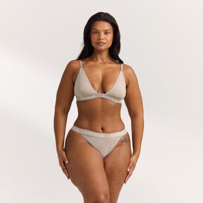 Bamboo Triangle Bra - Oat