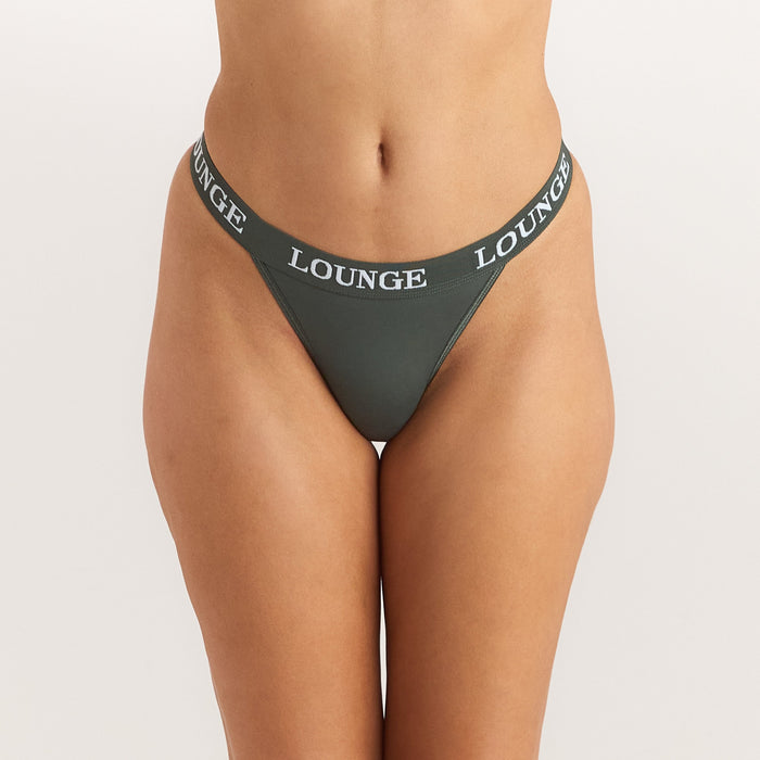 Bamboo Triangle Thong - Pine Green