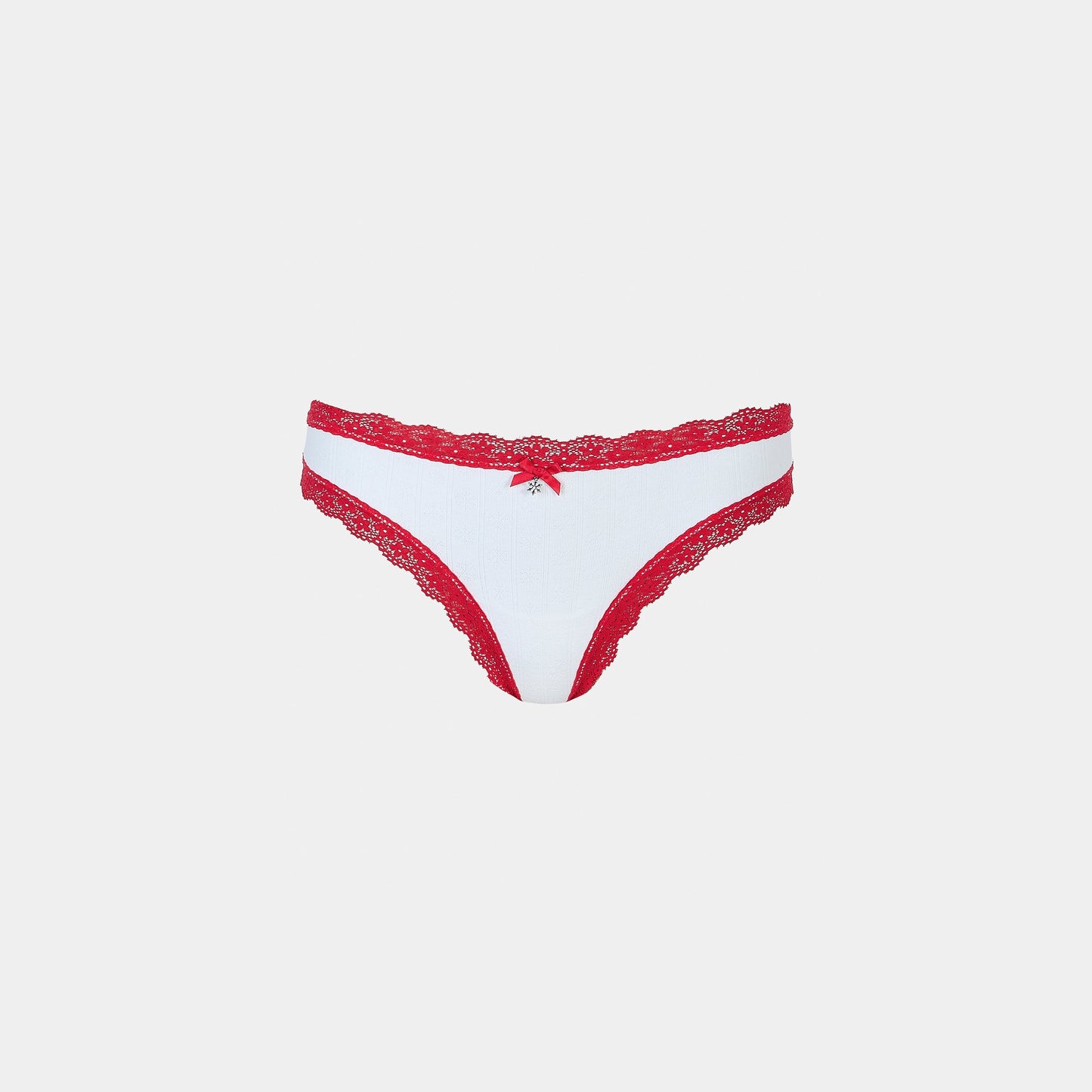Snowflake Thongs (2-Pack) - Red/White