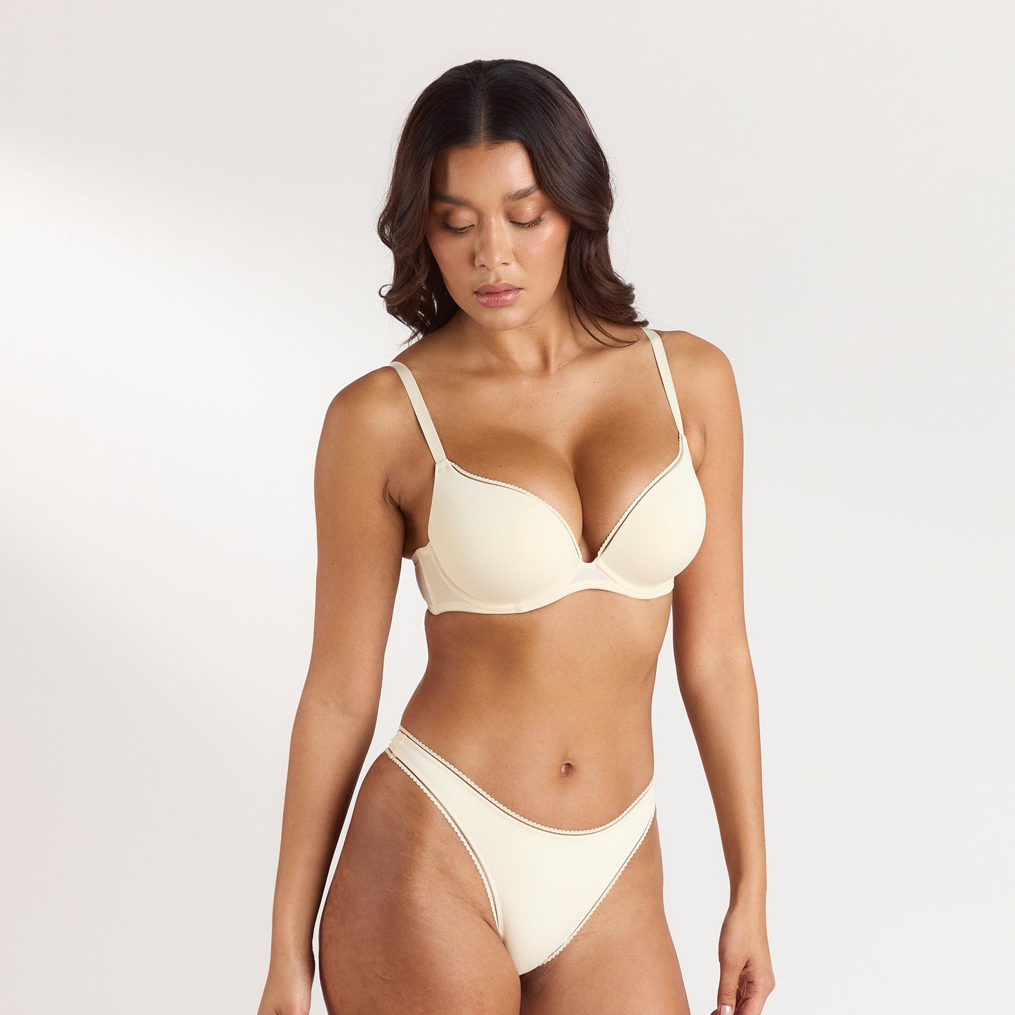 Comfort High Push-Up Bra - Latte