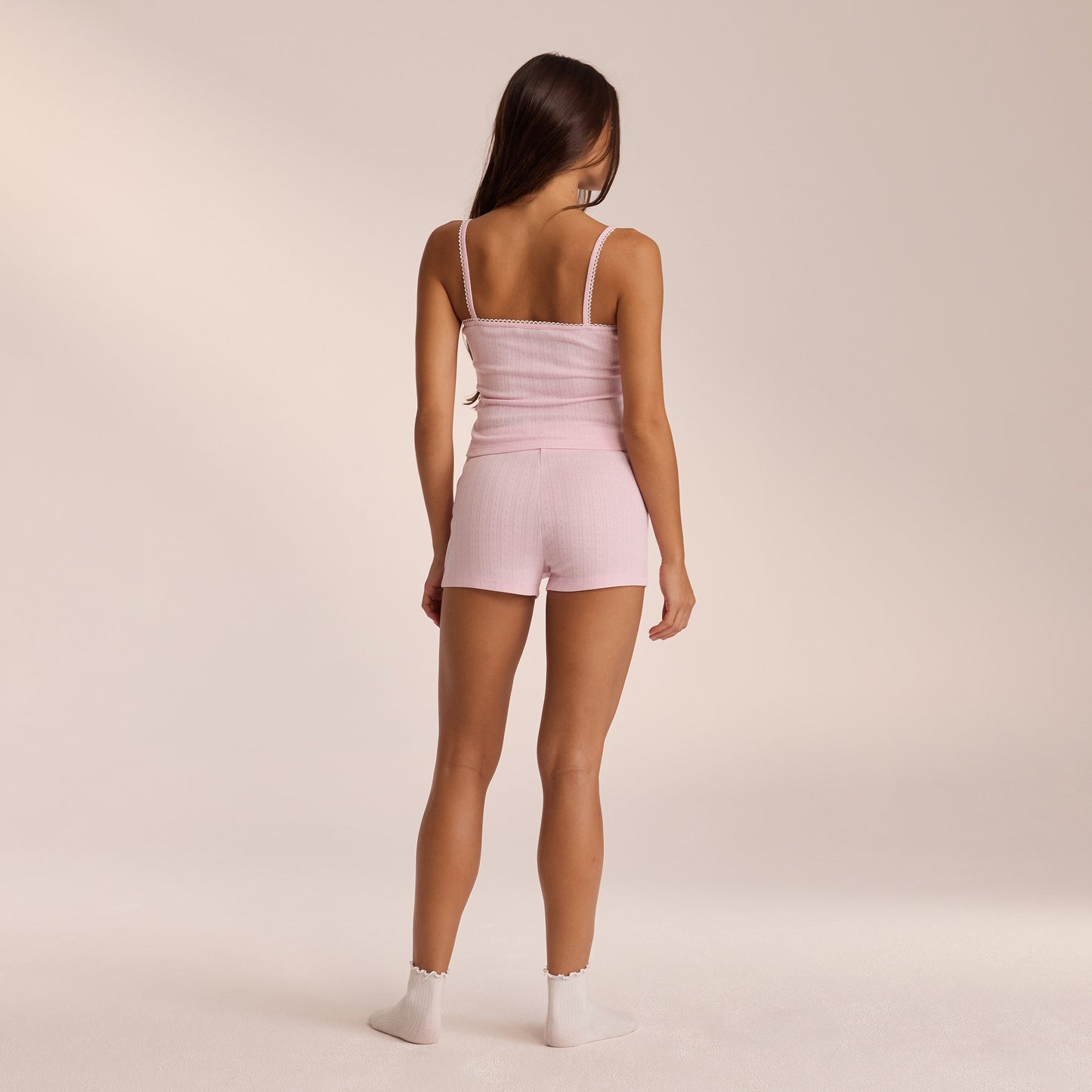 Pointelle Pajama Shorts - Pink