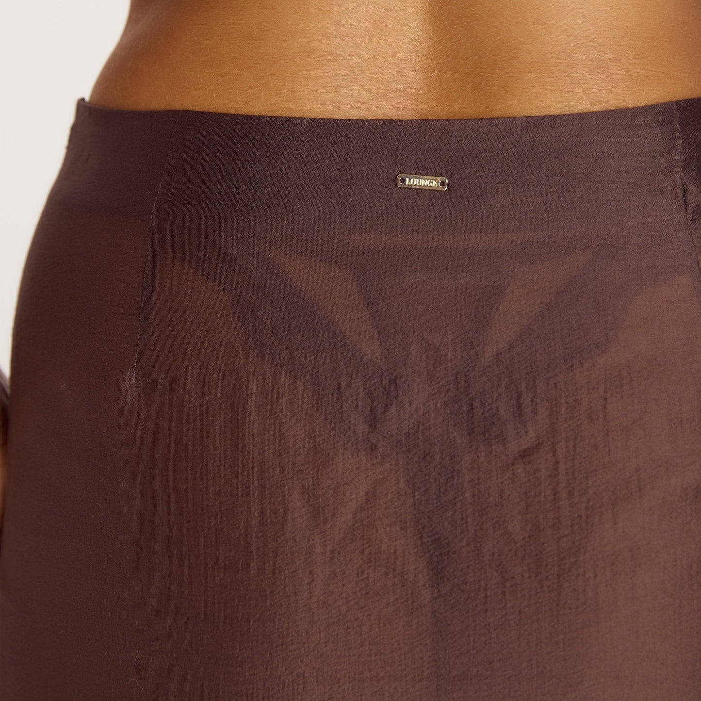 Sheer Maxi Skirt - Chocolate