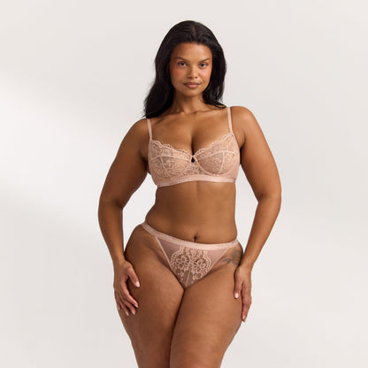 Blossom Balcony Bra - Dusty Rose