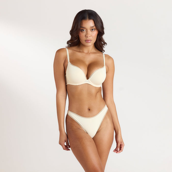 Comfort High Push-Up Bra - Latte