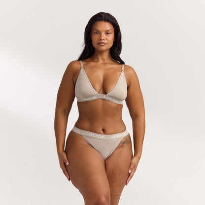 Bamboo Triangle Bra - Oat