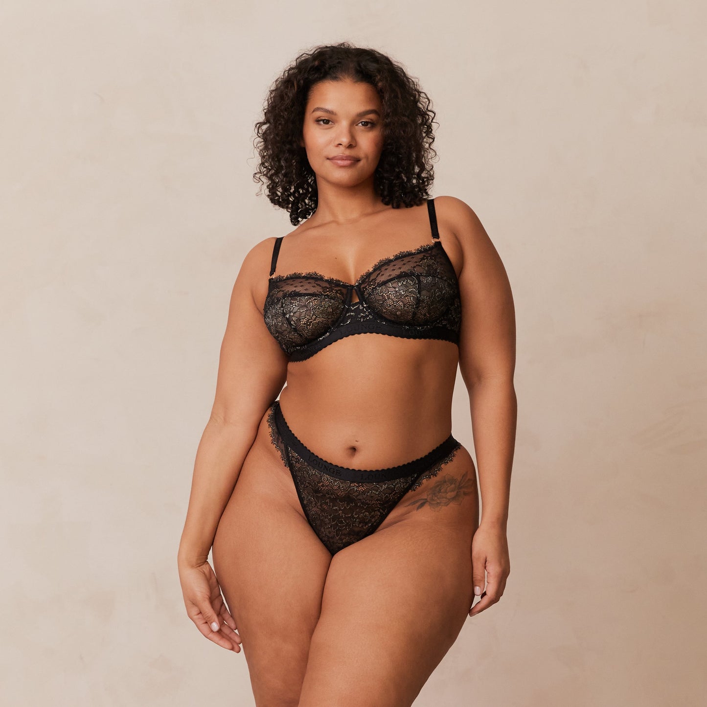 Desire Balcony Bra  - Black