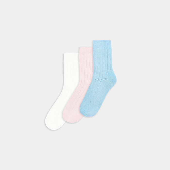 Chunky Ribbed Socks (3-Pack) - Multi