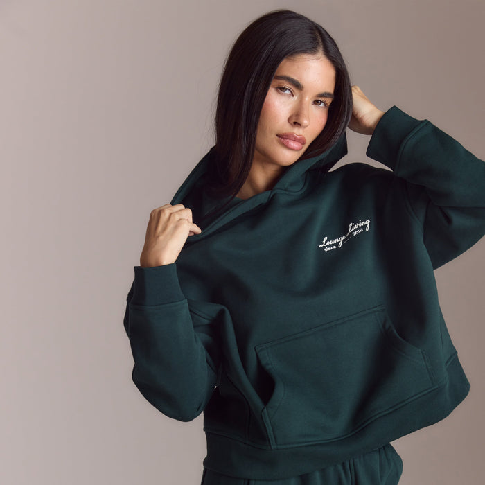 Lounge Living Hoodie - Forest Green