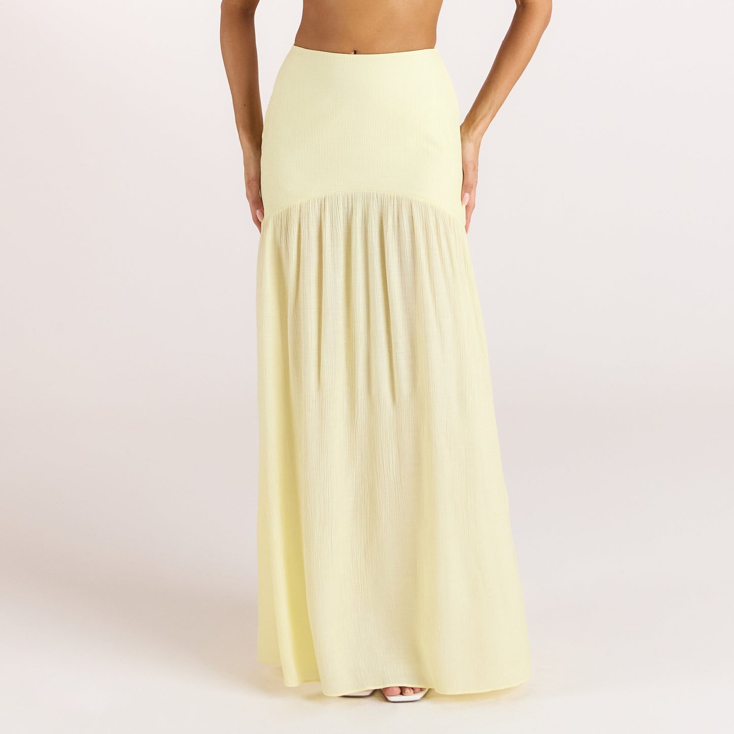 Sheer Maxi Skirt - Lemon