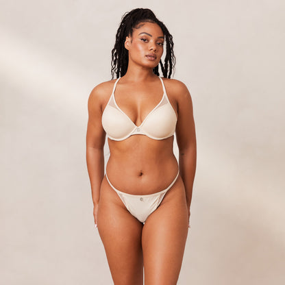 Classic Plunge T-shirt Bra  - Latte