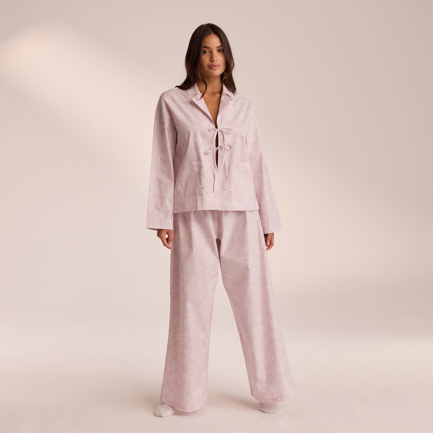 Cotton Pajama Pants - Lilac