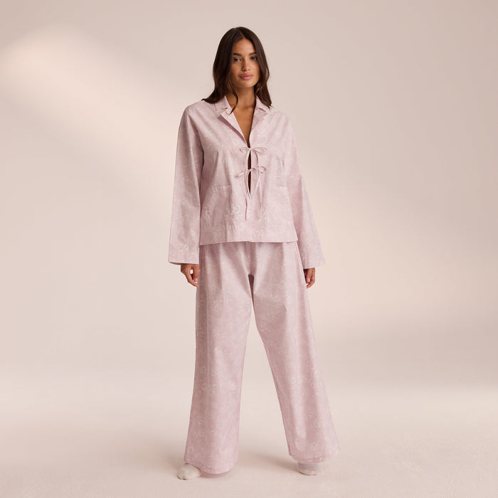 Cotton Pajama Pants - Lilac