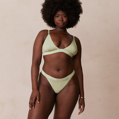 Bamboo Triangle Bra - Olive
