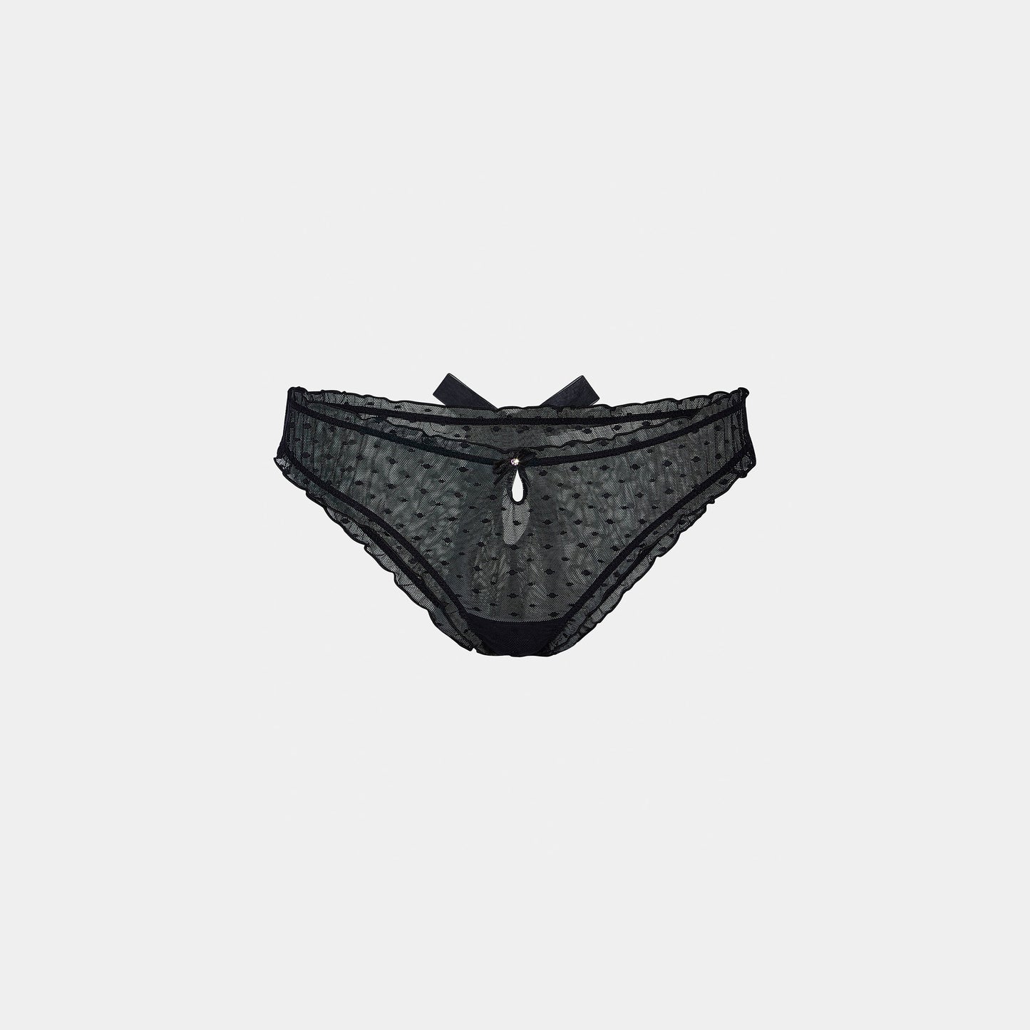 Polka Dot Brazilian Briefs - Black