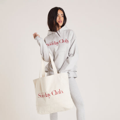 Cotton Canvas Tote Bag - Cream