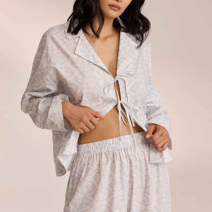 Cotton Pajama Pants - Blue