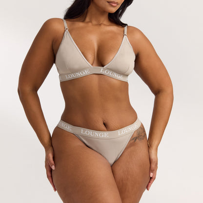 Bamboo Triangle Bra - Oat