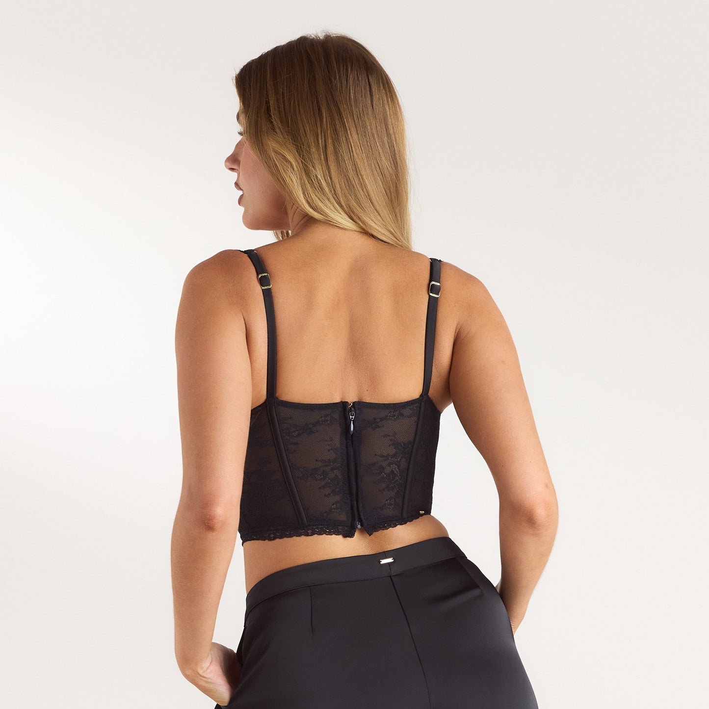 Lace Bralette Top - Black