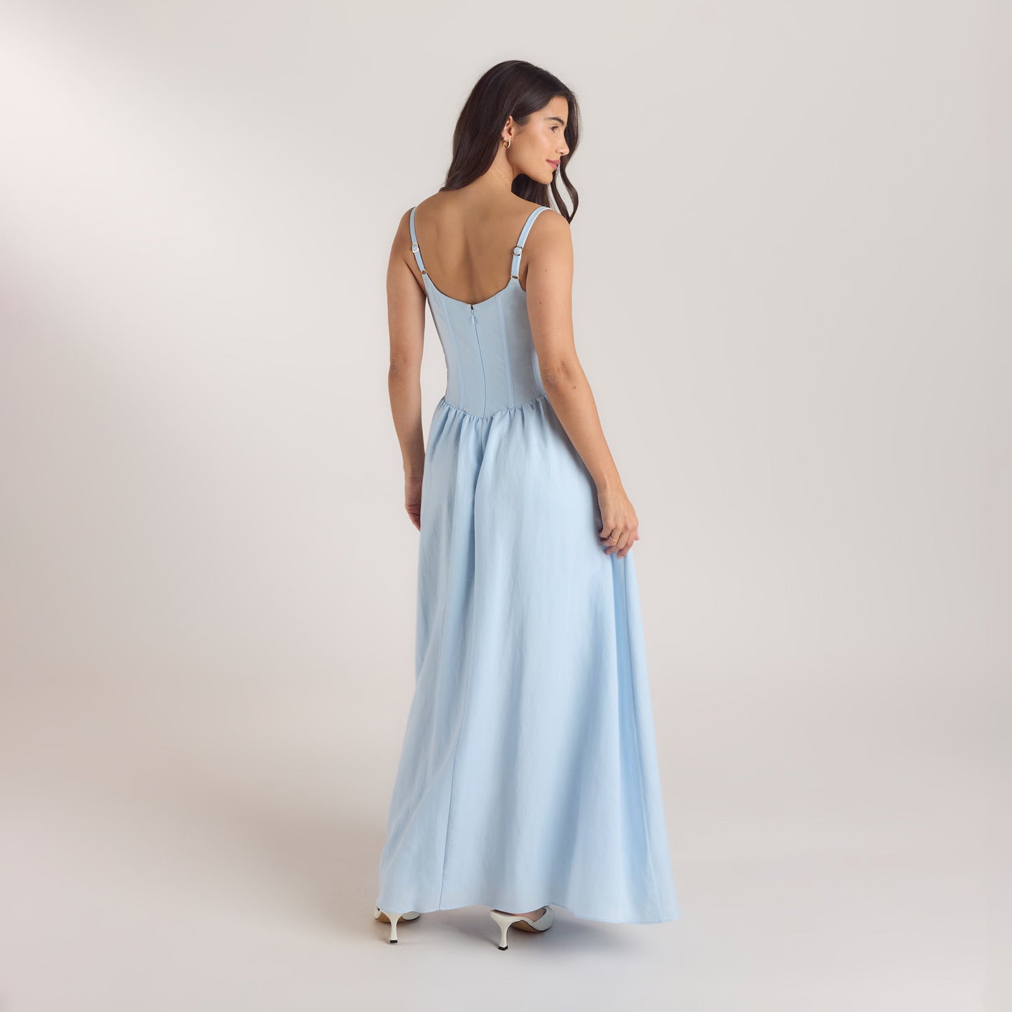 Corset Maxi Dress - Blue