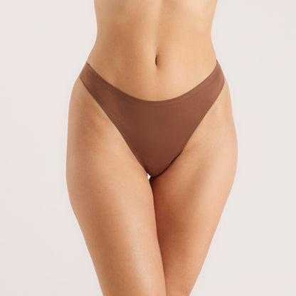 Seamless Bonded Thongs (3-Pack) - Chestnut