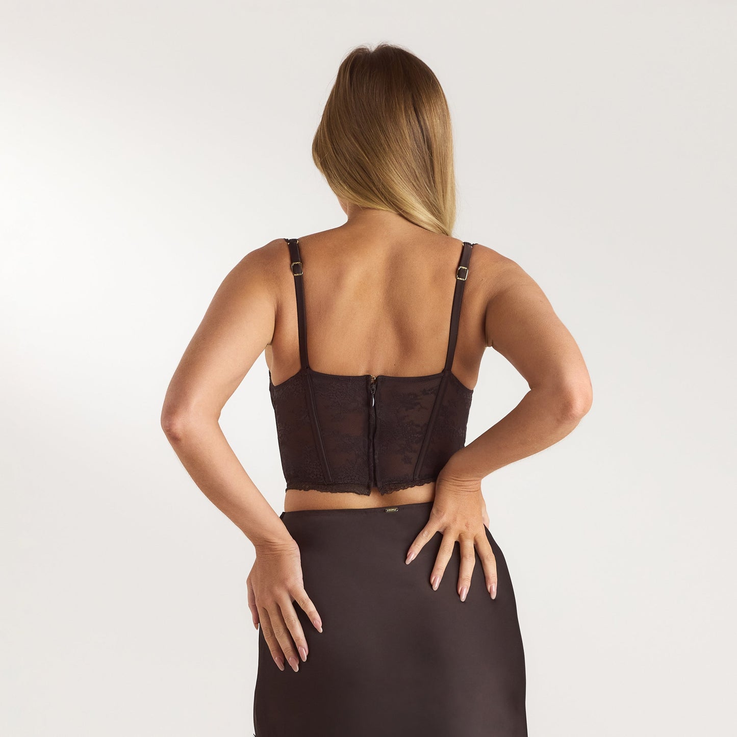 Lace Bralette Top - Chocolate