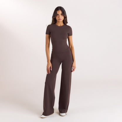 ContourSoft Straight-Leg Leggings - Dark Chocolate
