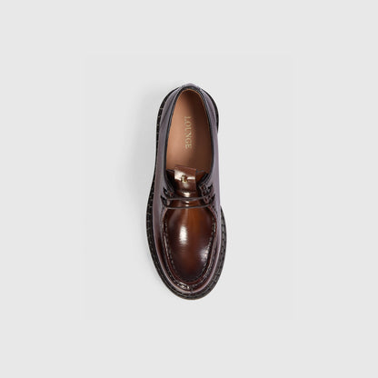 Etta Lace-Up Chunky Loafers - Tan