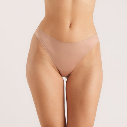 Seamless Bonded Thongs (3-Pack) - Honey
