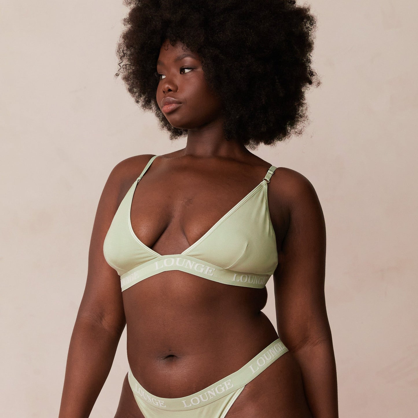 Bamboo Triangle Bra - Olive