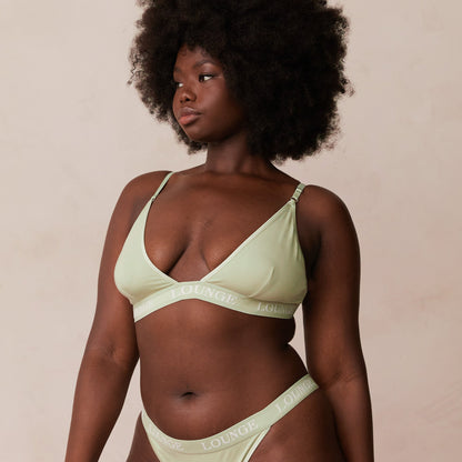 Bamboo Triangle Bra - Olive