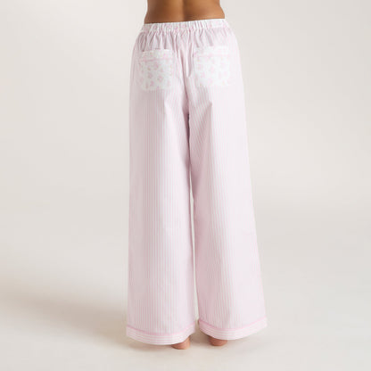 Bloom & Stripe Pajama Pants - Pink