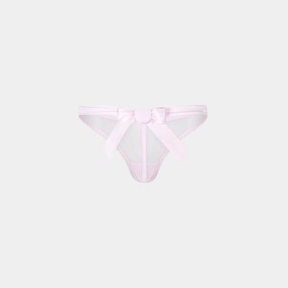 Satin Bow G-String - Pink