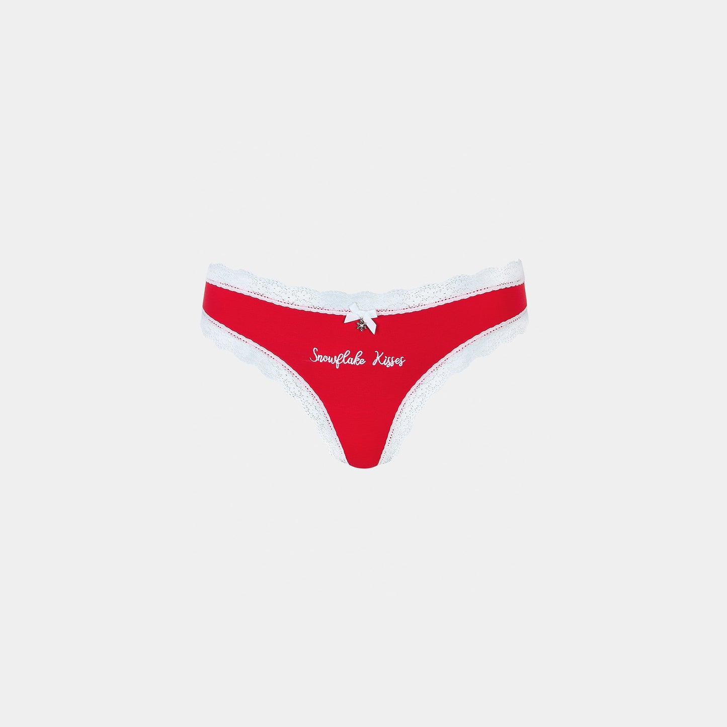 Snowflake Thongs (2-Pack) - Red/White