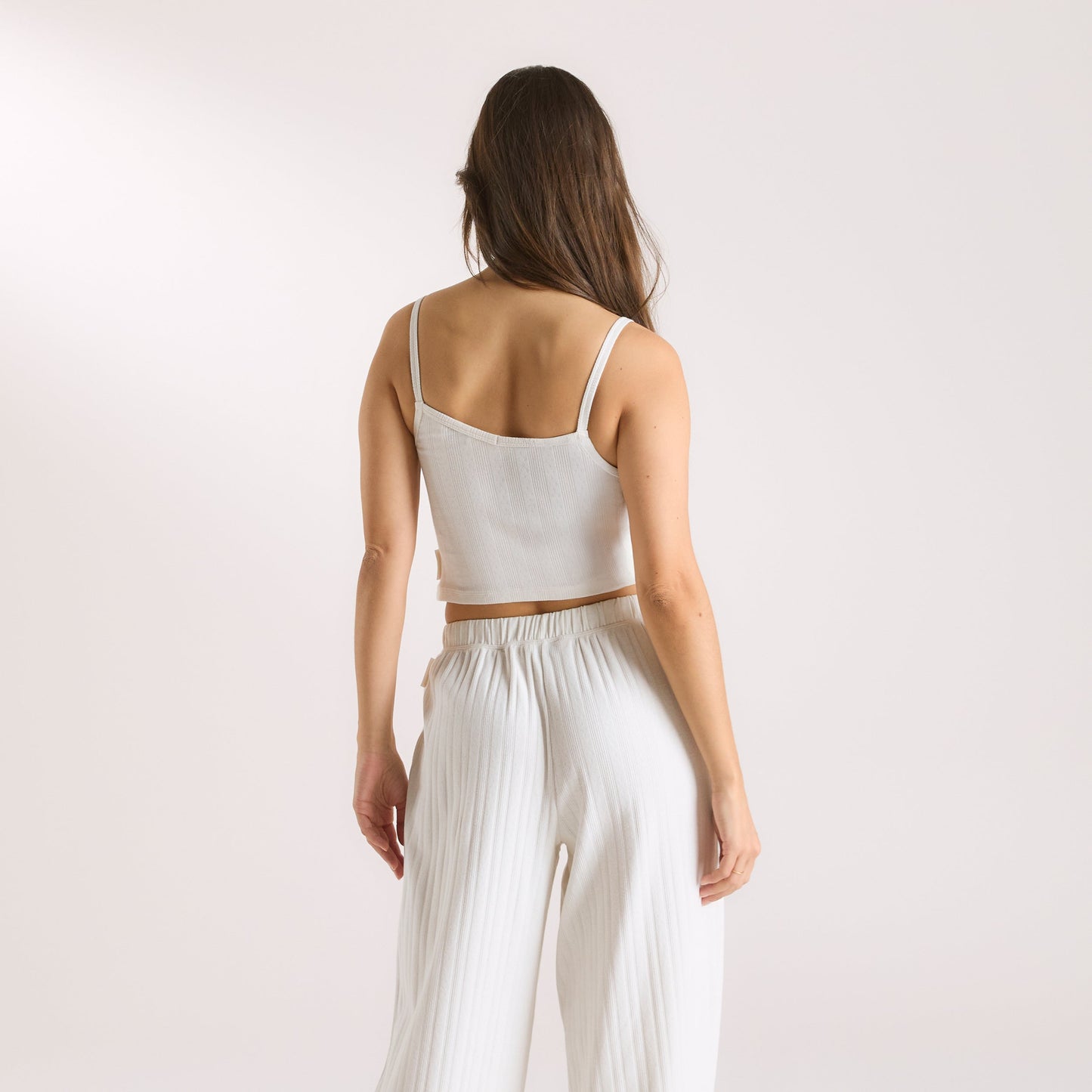 Pointelle Cami Pajama Top - Cream