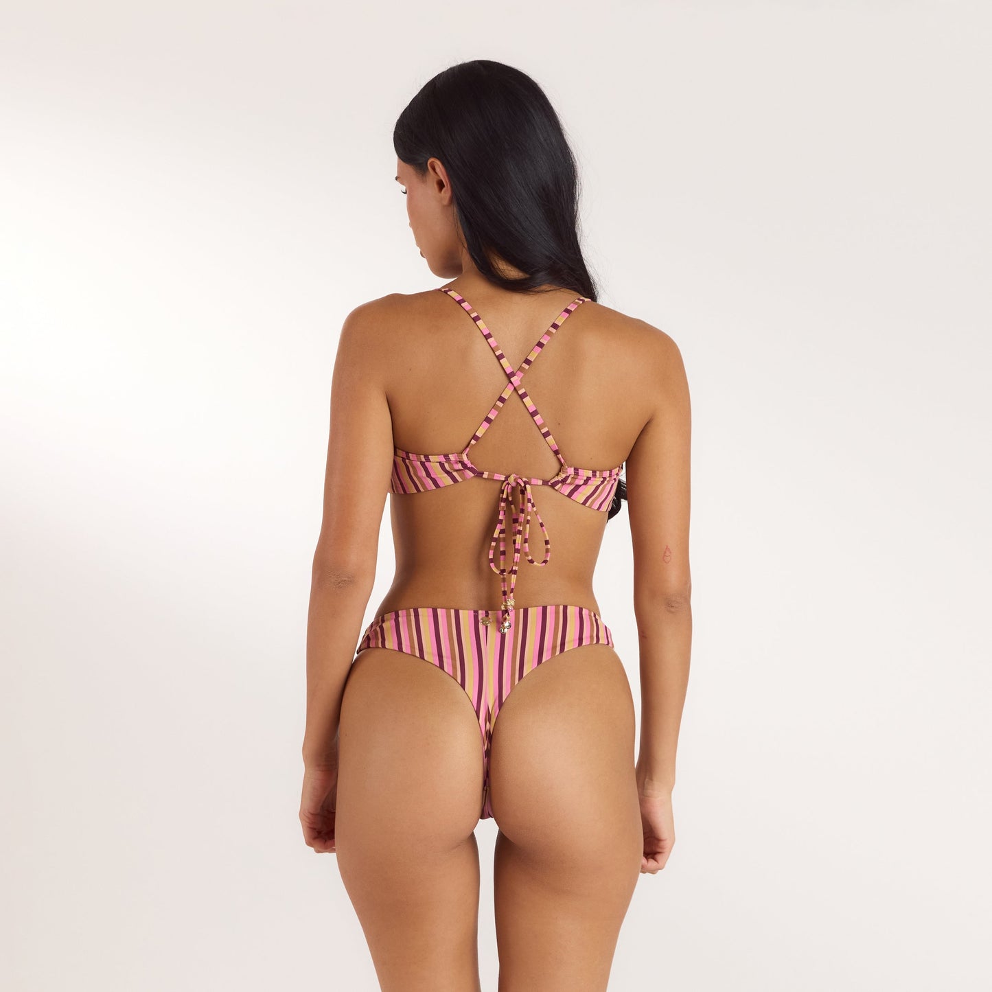 Sunstripe Wired Bikini Top - Retro Stripe
