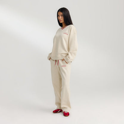 V-Neck Sweater - Oat Marl