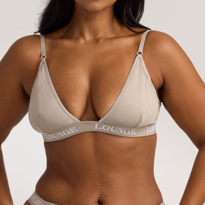 Bamboo Triangle Bra - Oat