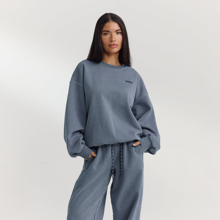 Oversized Sweater - Washed Blue
