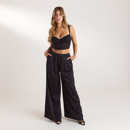 Lace Bralette Top - Black