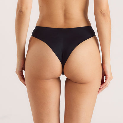 Seamless Bonded Brazilian Briefs (3-Pack) - Black
