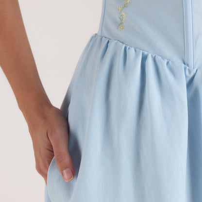 Corset Maxi Dress - Blue