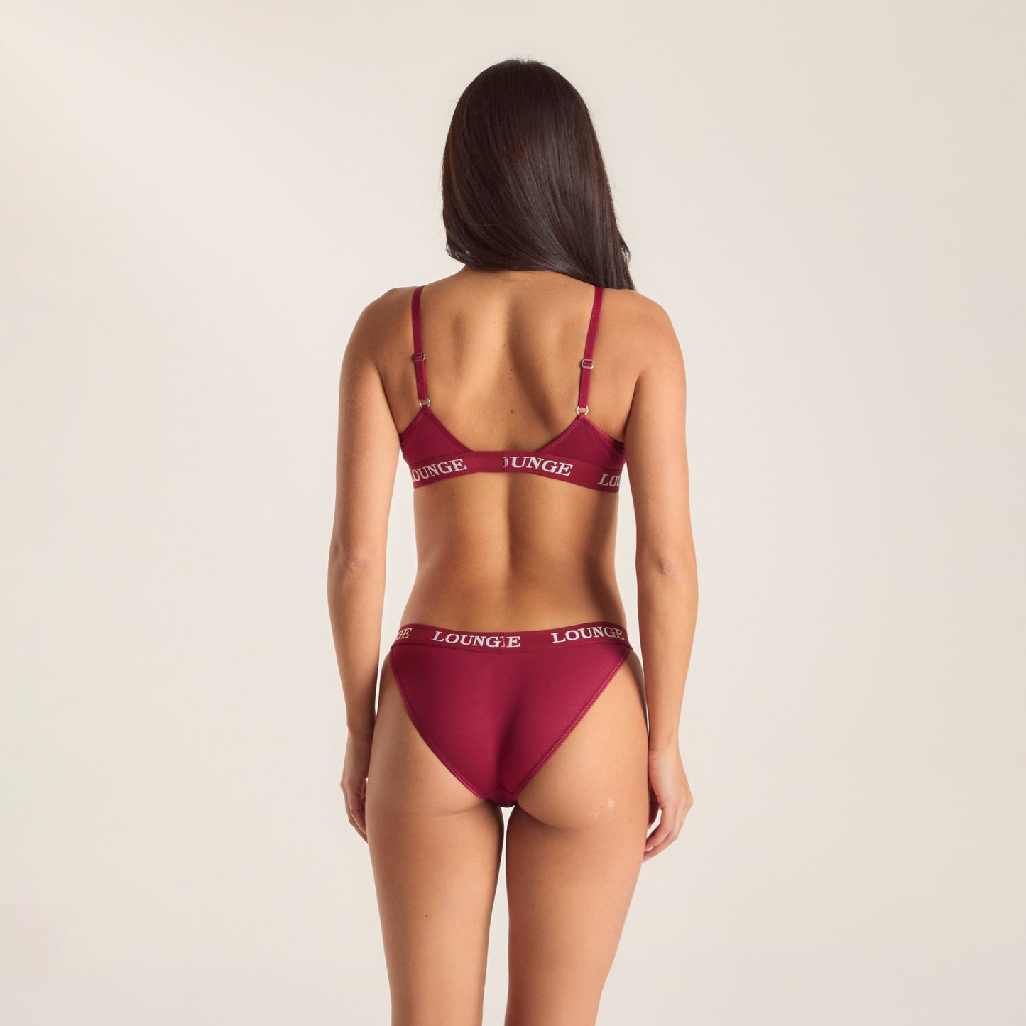 Bamboo Triangle Bra - Burgundy