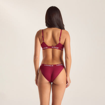 Bamboo Triangle Bra - Burgundy