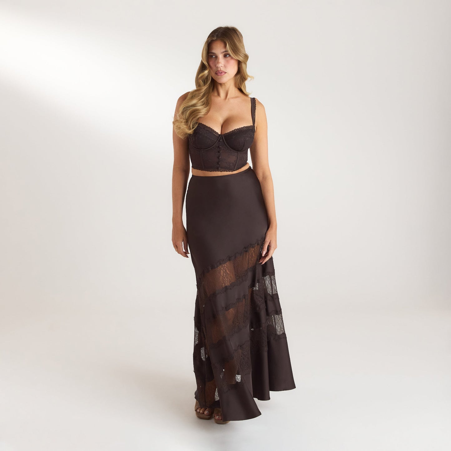 Lace Bralette Top - Chocolate