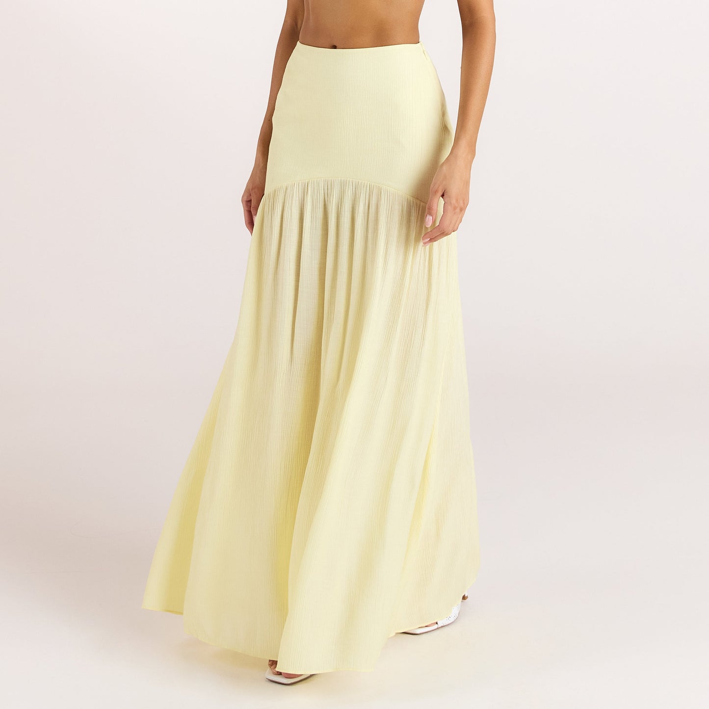 Sheer Maxi Skirt - Lemon