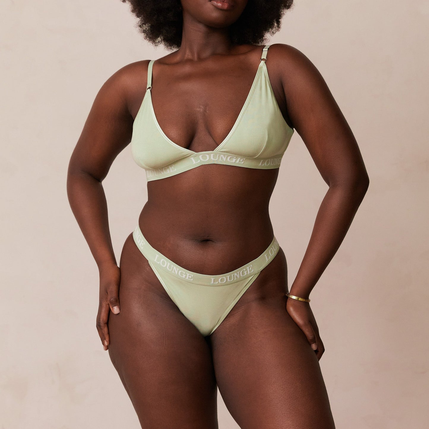 Bamboo Triangle Bra - Olive