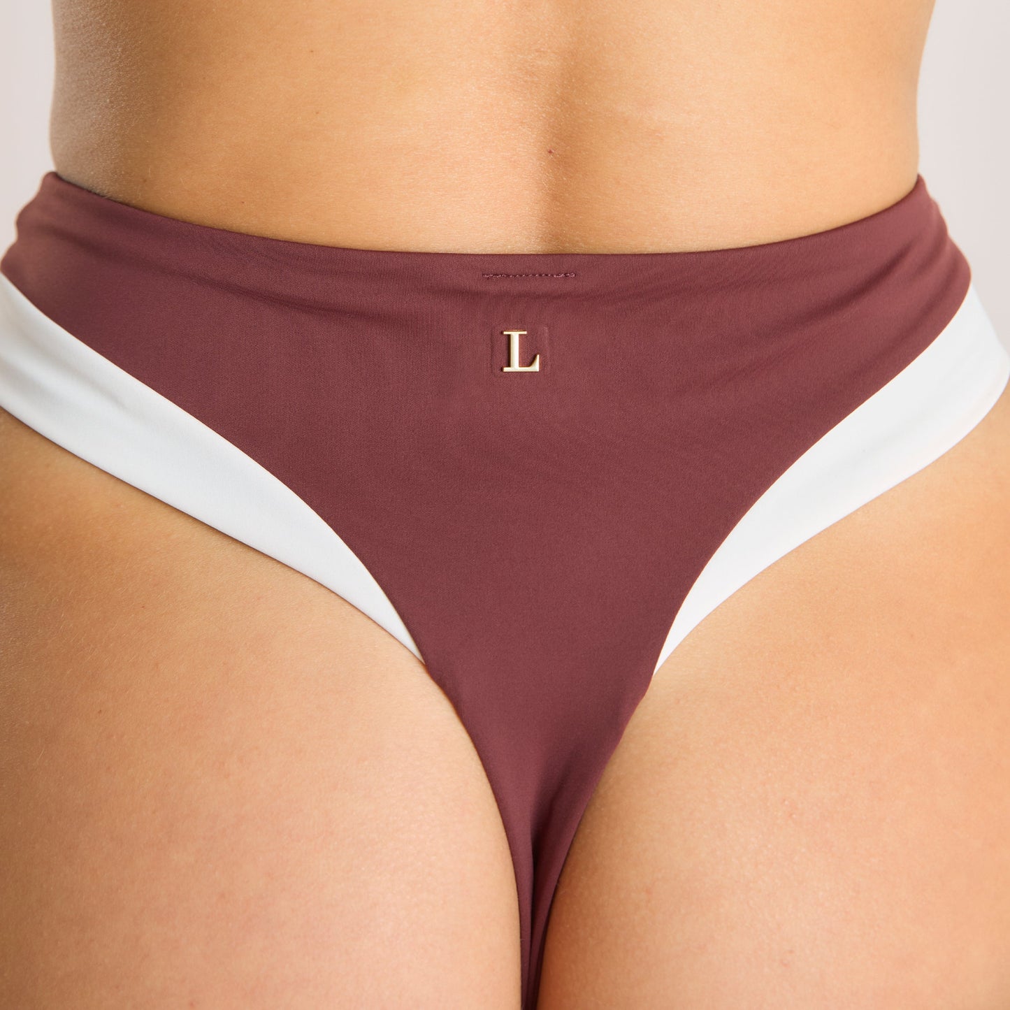 Monaco High-Waisted Bikini Thong - Plum